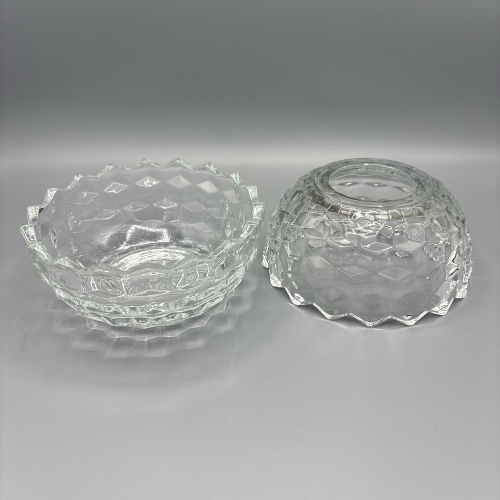 Fairy Lamp Light Cube Cubist Honeycomb Votive Candle Holder Facets Glass Vintage - Picture 5 of 5